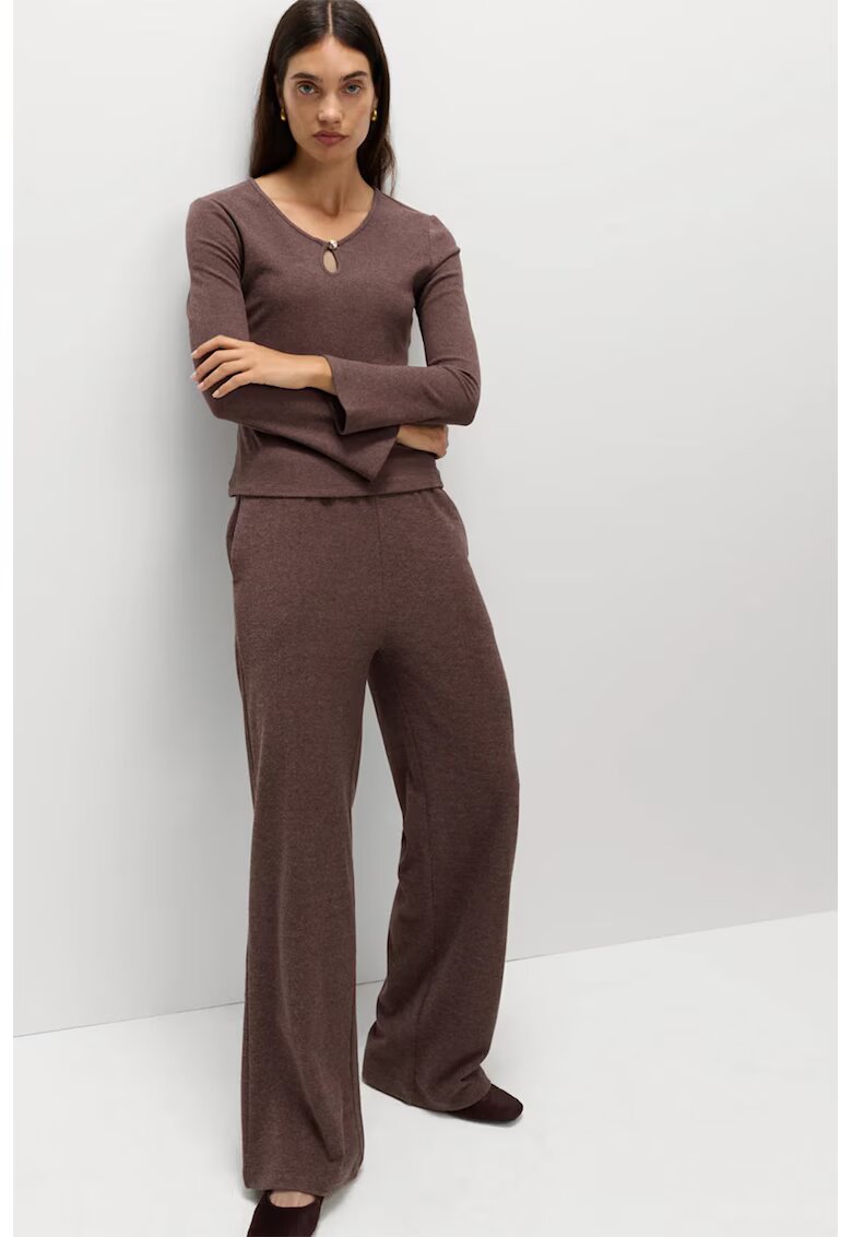 Marks  Spencer Bluza slim fit cu decupaj - Maro