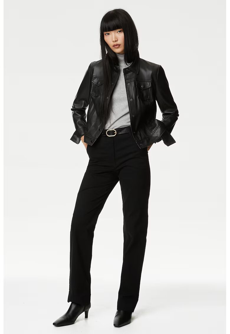 Marks  Spencer Pantaloni chino cu croiala dreapta - Negru