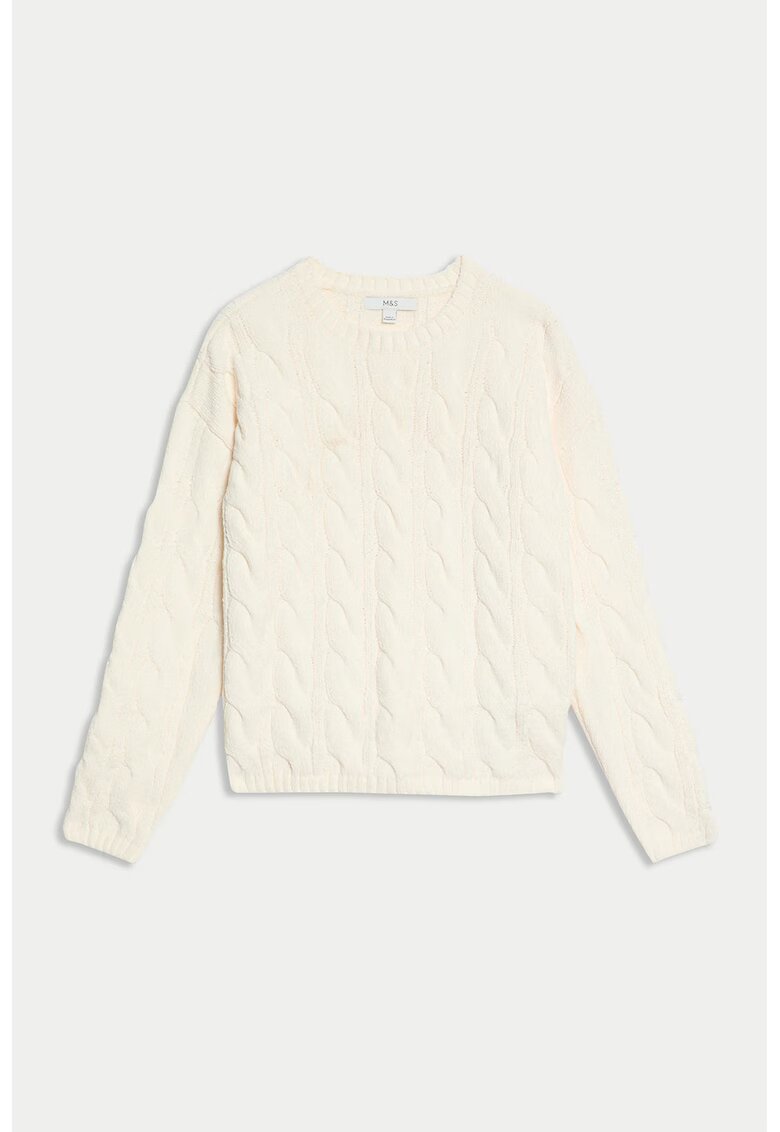 Marks  Spencer Pulover cu model torsade - Crem