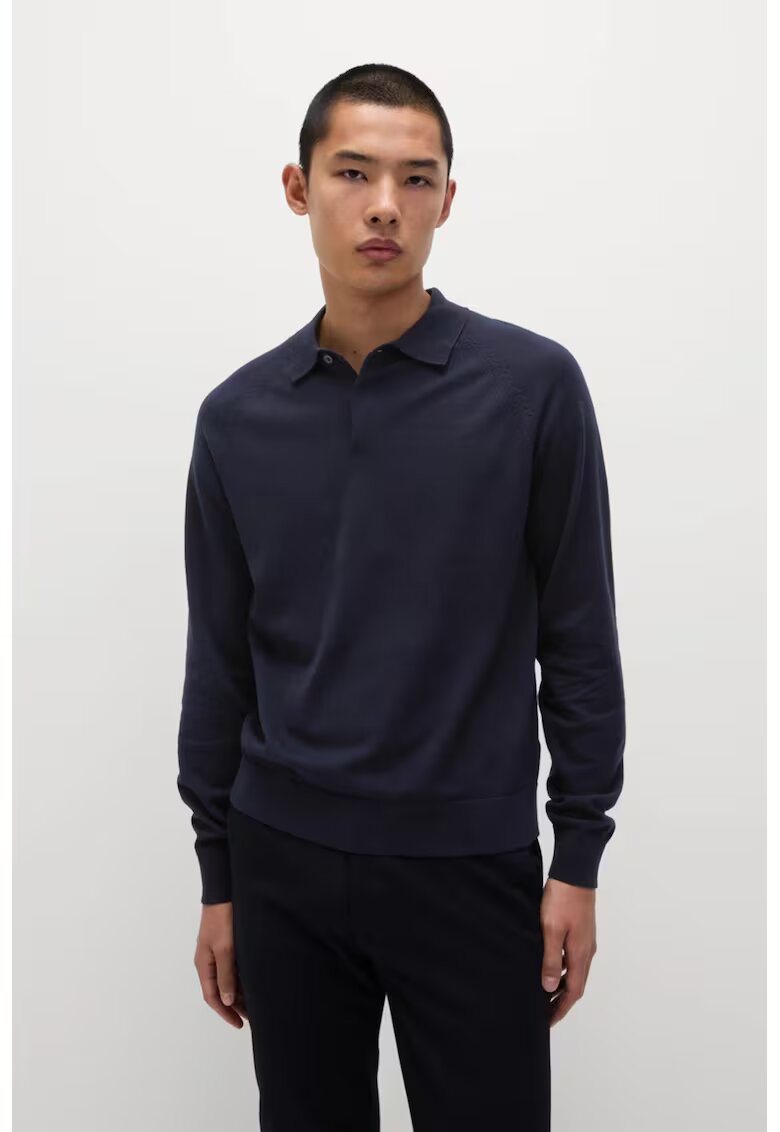Marks  Spencer Pulover polo tricotat fin - Bleumarin