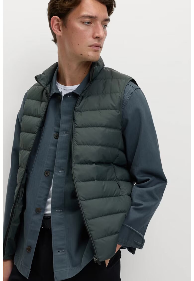 Marks  Spencer Vesta matlasata cu buzunare cu fermoar - Albastru petrol