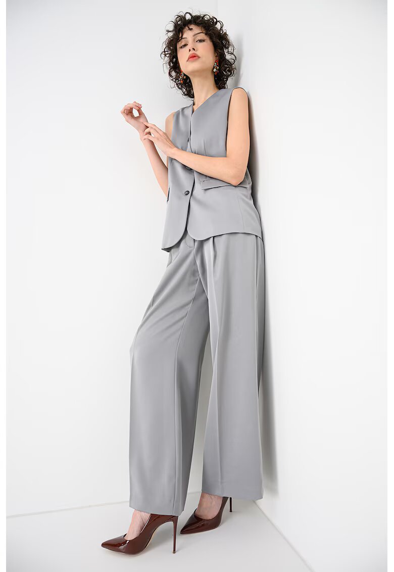 Max&Co. Pantaloni eleganti cu croiala ampla Gela - Verde pal