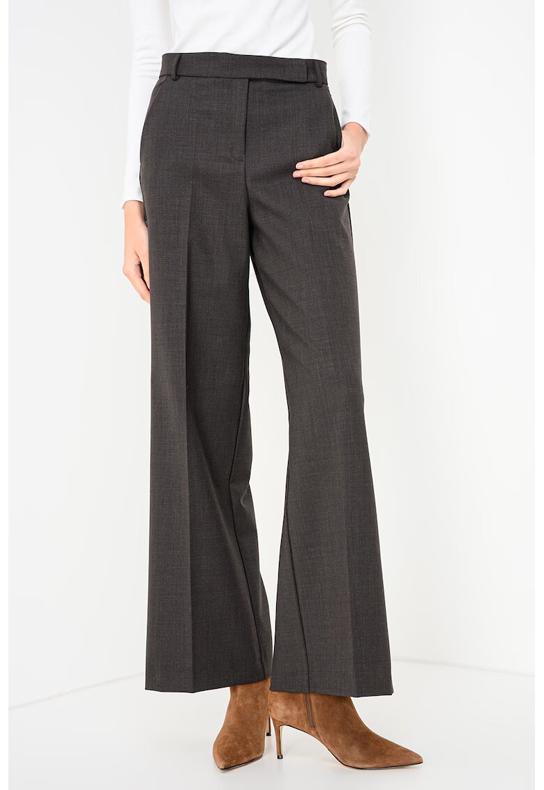Max&Co. Pantaloni evazati din amestec de lana Vacanze - Gri antracit