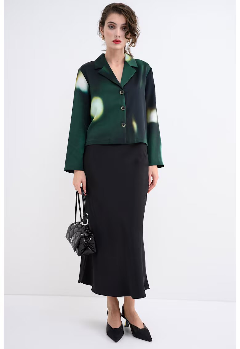 Max&Co. Sacou cu model si maneci lungi - Verde/Bleumarin