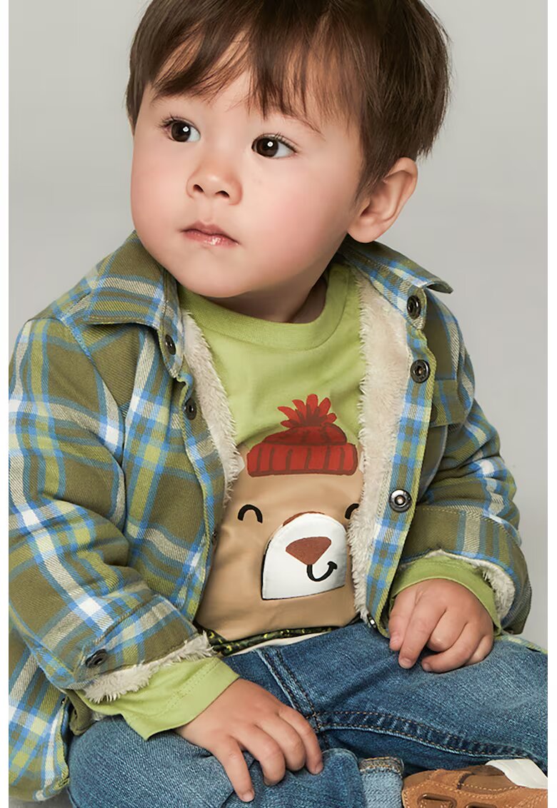 Mayoral Bluza de bumbac cu imprimeu grafic - Verde fistic