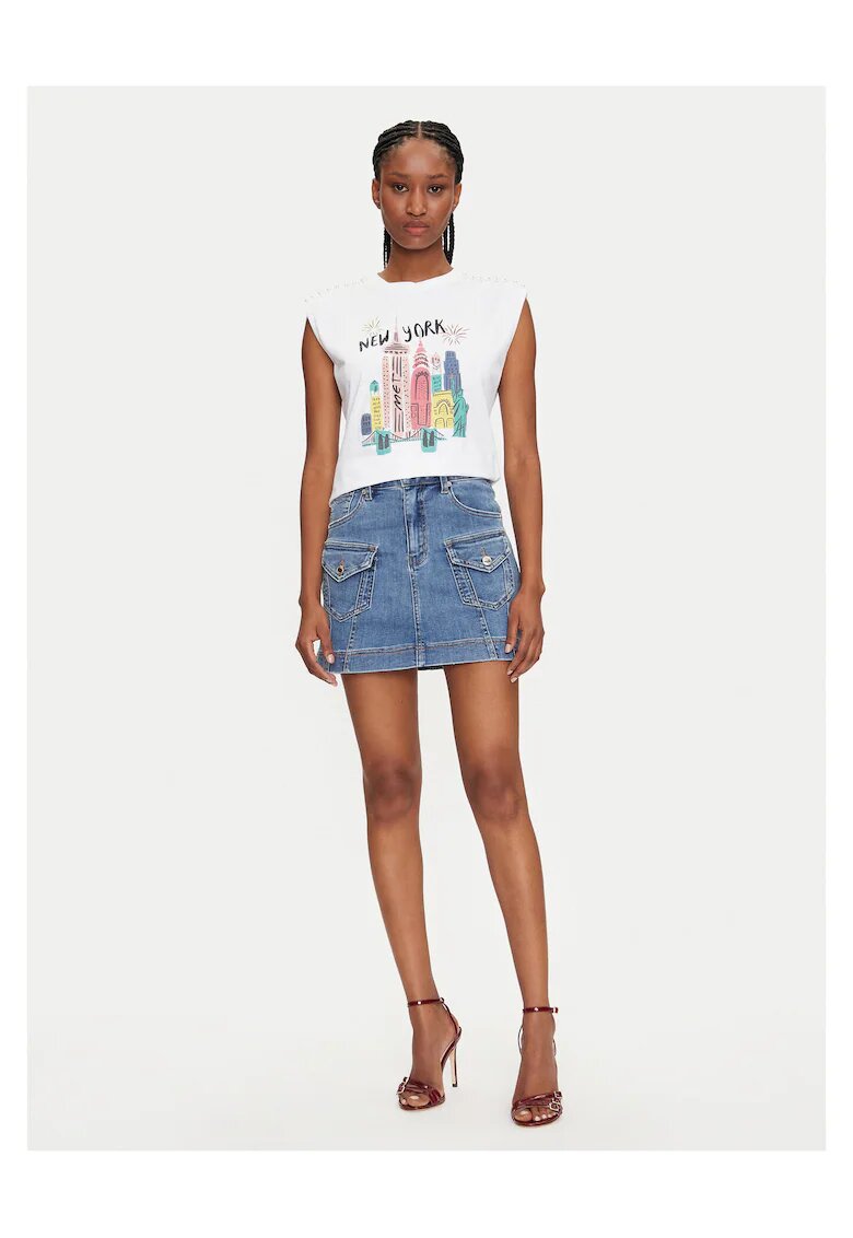 Met Tricou dama alb - din material de calitate