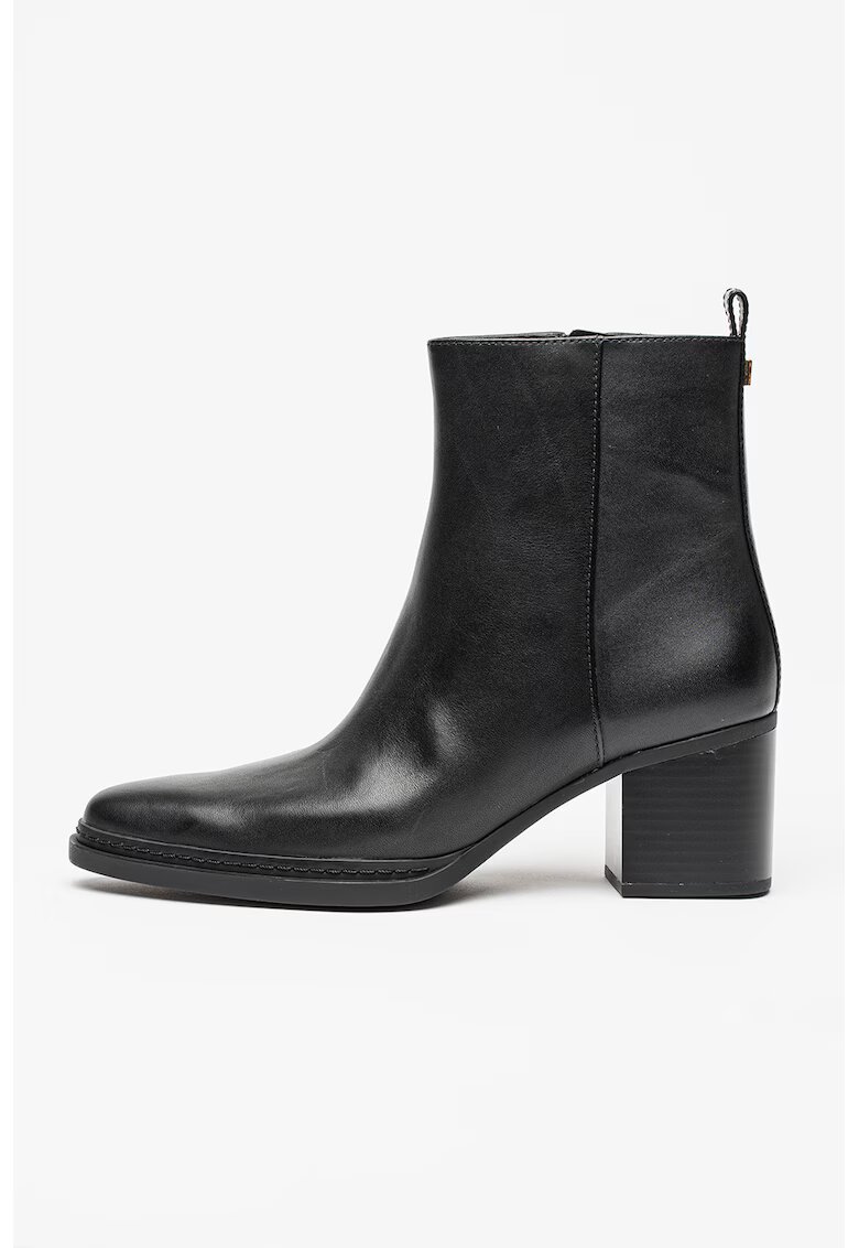 Michael Kors Botine din piele cu toc masiv Lex - Negru