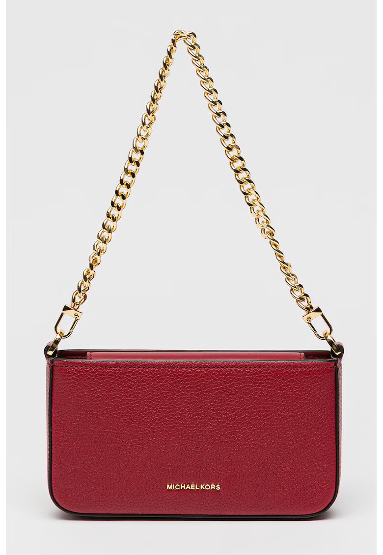 Michael Kors Geanta crossbody de piele cu maner detasabil de lant Bryant - Violet tyrian