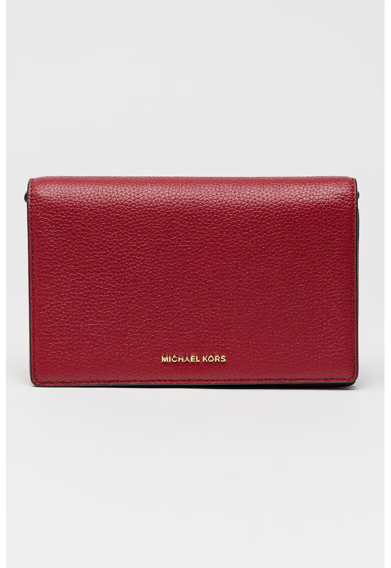 Michael Kors Geanta crossbody de piele Jet Set - Violet tyrian