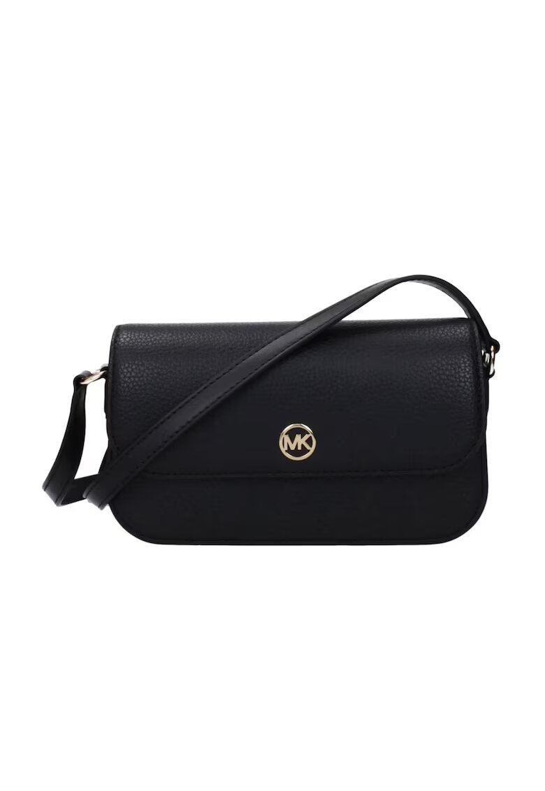 Michael Kors Geantă de umăr din piele - model Jet Set Travel - negru - 21x12.5x5 - Logo