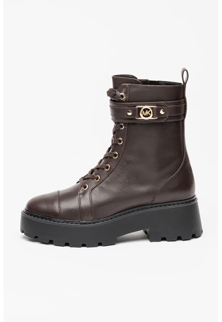 Michael Kors Ghete din piele Mandy - Maro inchis