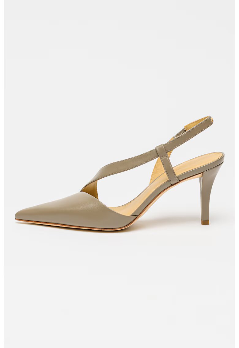 Michael Kors Pantofi din piele cu decupaje si toc inalt Jaida - Maro taupe