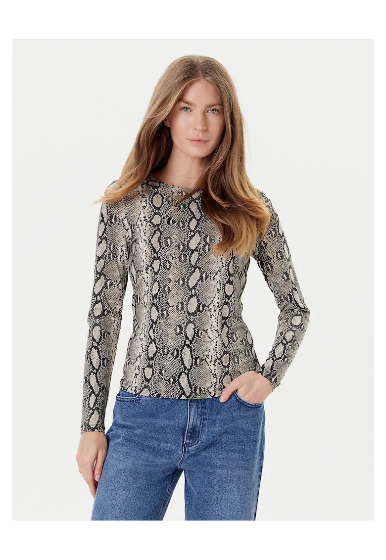 MICHAEL Michael Kors Bluza dama bej - cu imprimeu