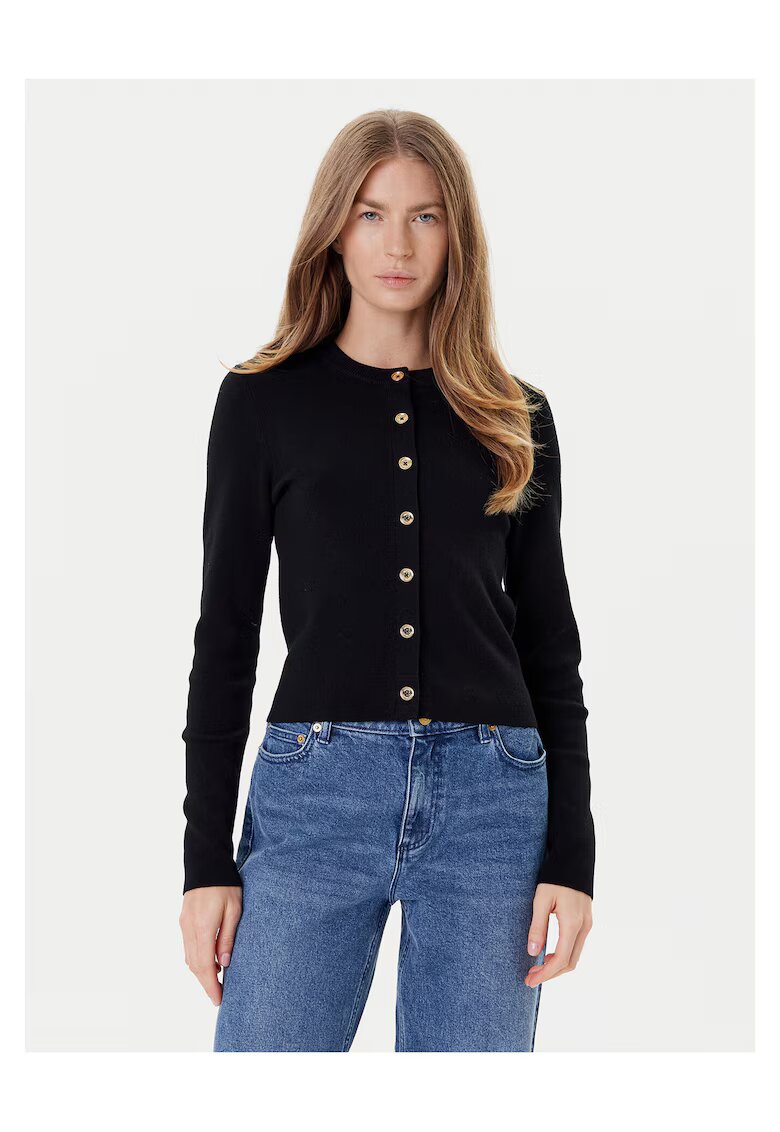 MICHAEL Michael Kors Cardigan dama negru - pulover elegant - material de calitate