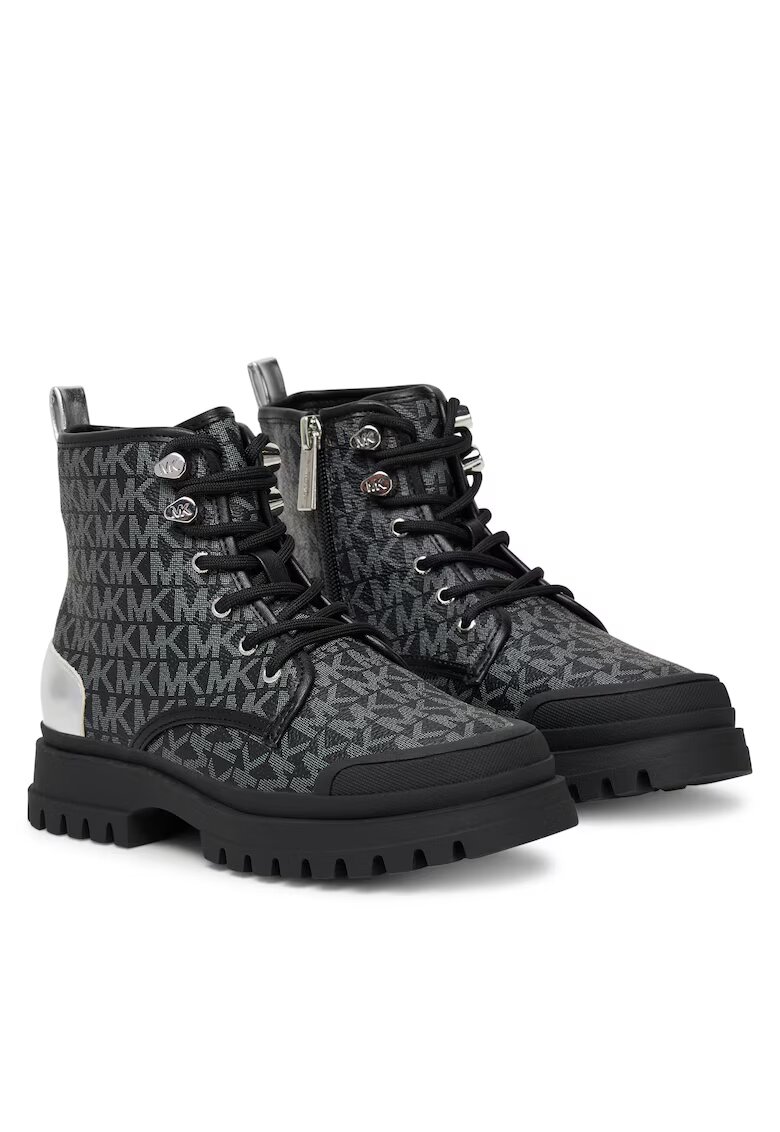 MICHAEL Michael Kors Ghete fete - piele ecologica - negru/argintiu
