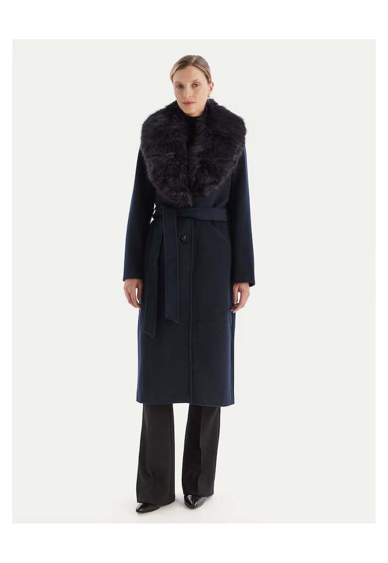 MICHAEL Michael Kors Palton dama bleumarin - lana