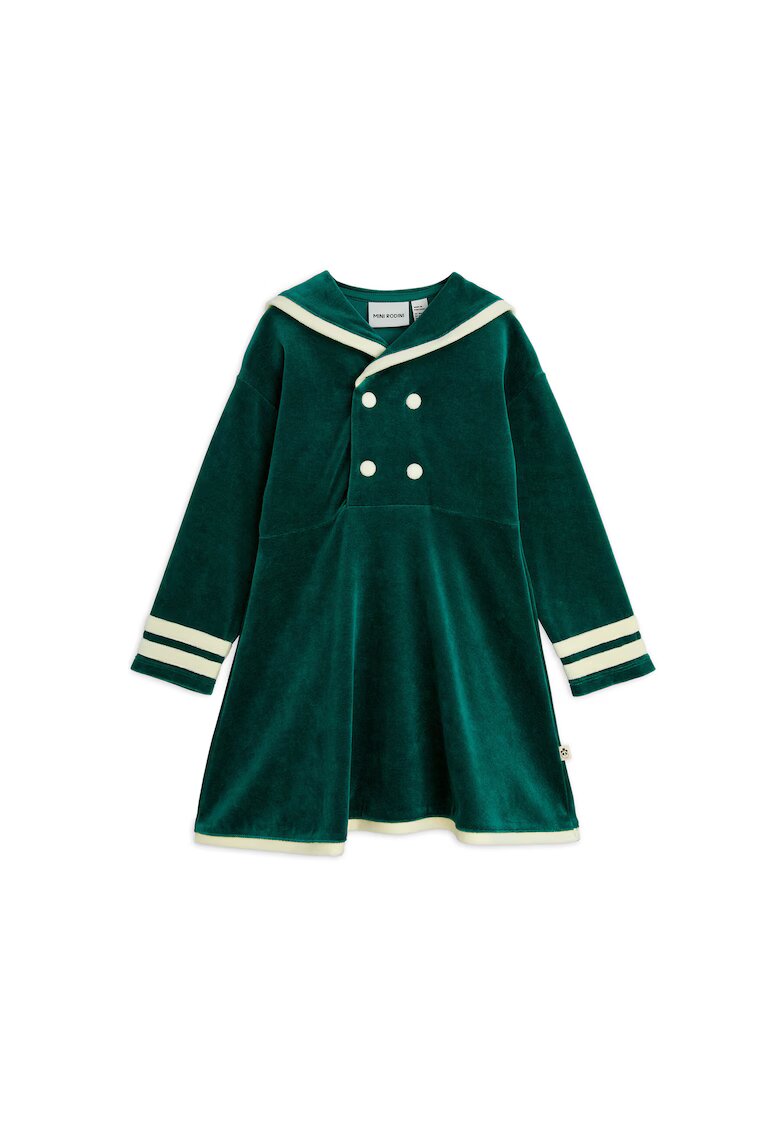 Mini Rodini Rochie casual fete verde - maneca lunga