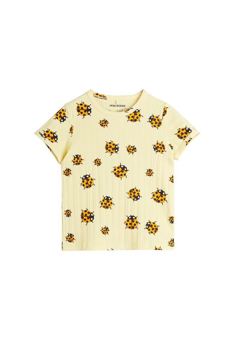 Mini Rodini Tricou pentru copii galben - cu buburuze