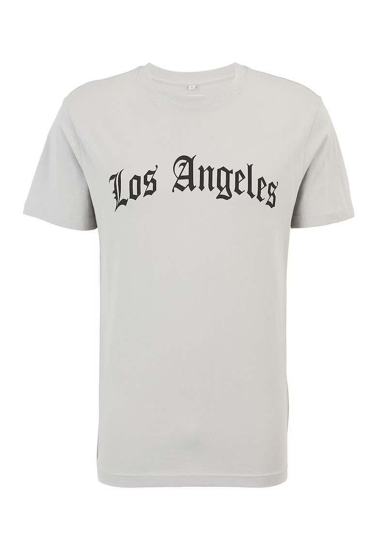 Mister tee Tricou unisex cu imprimeu text - Negru/Gri deschis