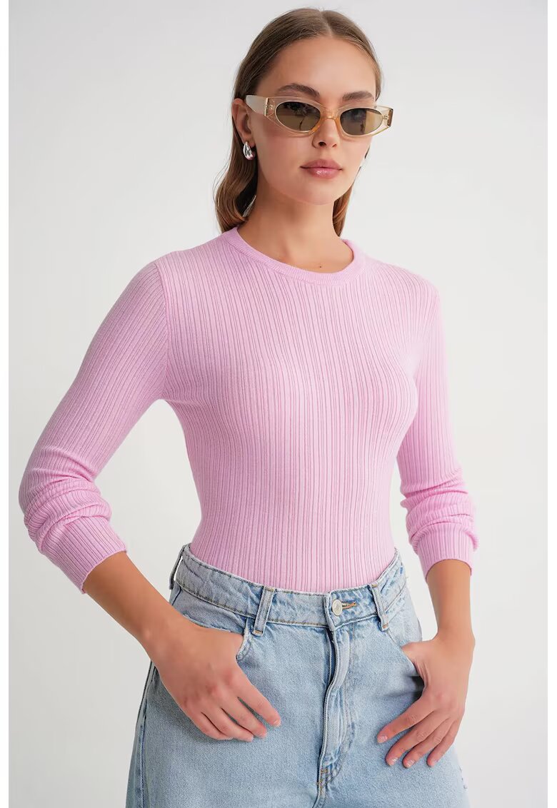 Mixray Bluza dama - top mulat - roz pudrat - jerseu