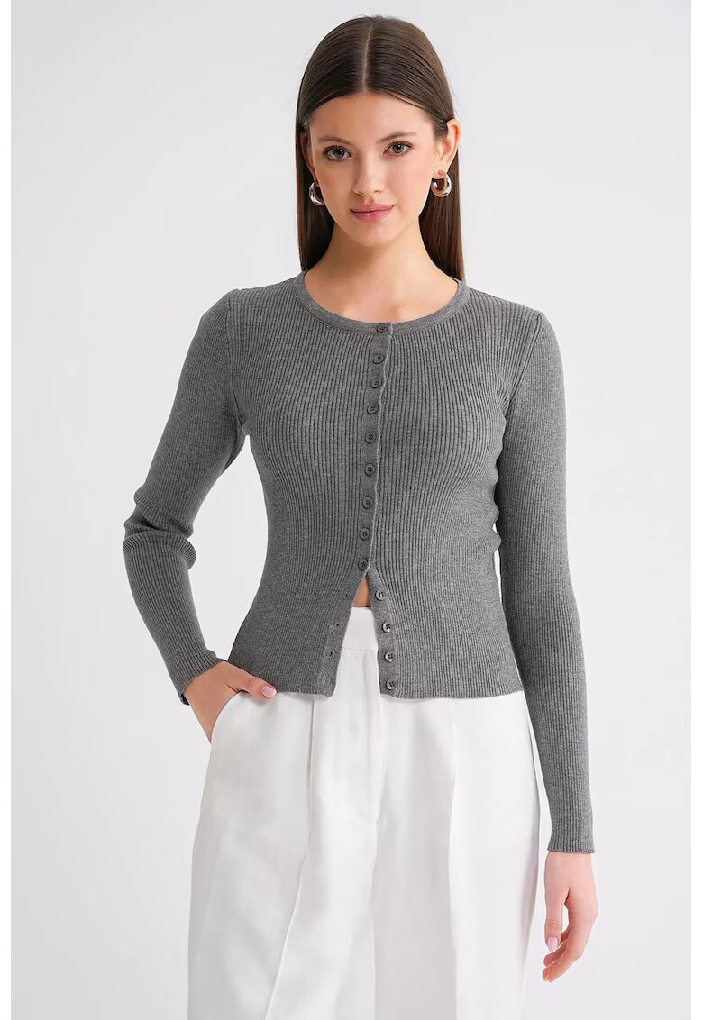 Mixray Cardigan dama gri -