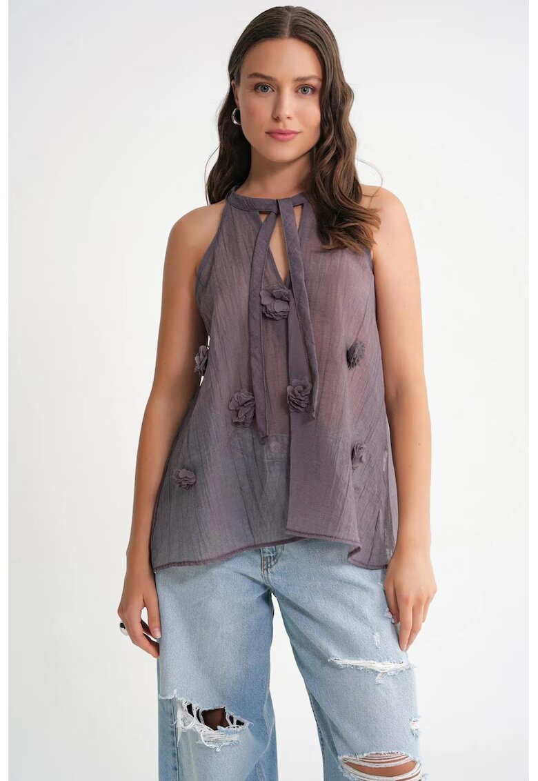 Mixray cu volane - roz textil - Roz