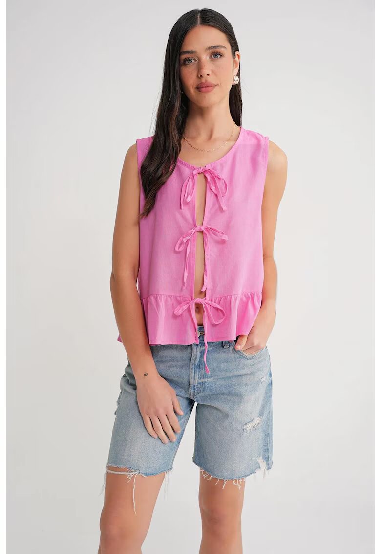 Mixray Maiou dama - cu volane - roz pudrat - textil