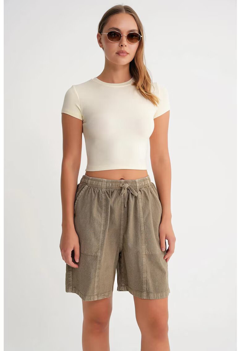 Mixray Pantaloni scurti dama mini - bej natural - bumbac