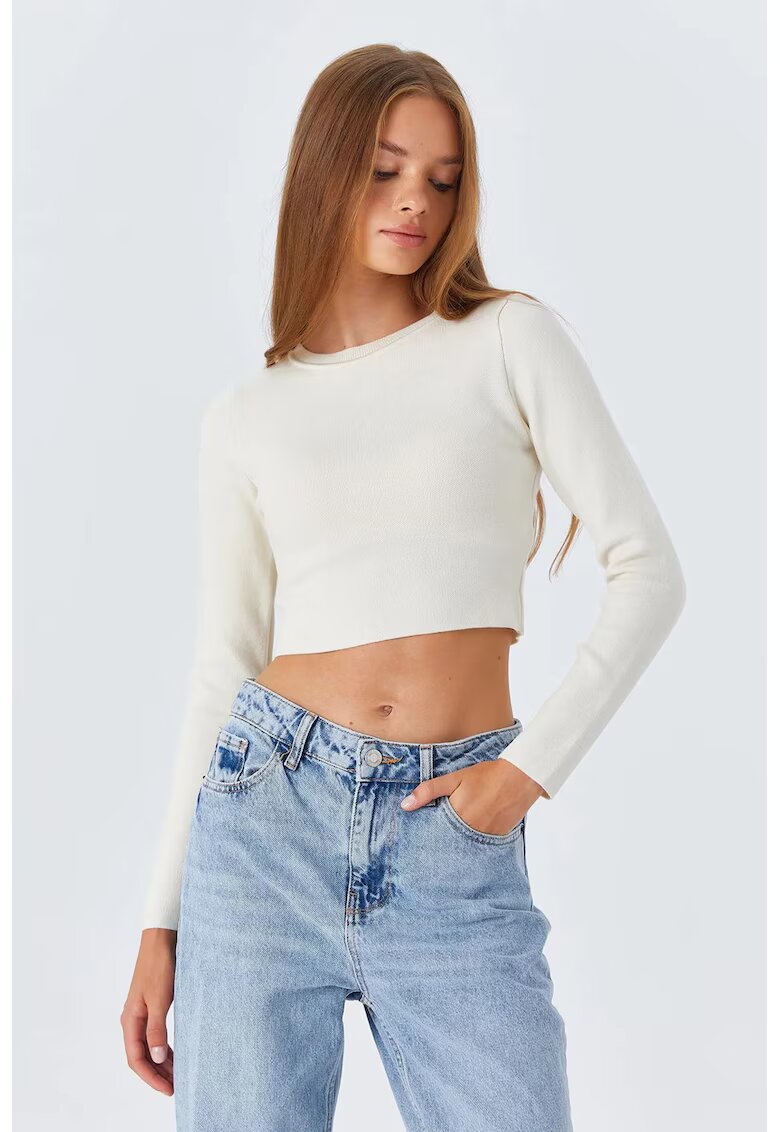 Mixray Pulover dama - Alb natural - Jerseu -