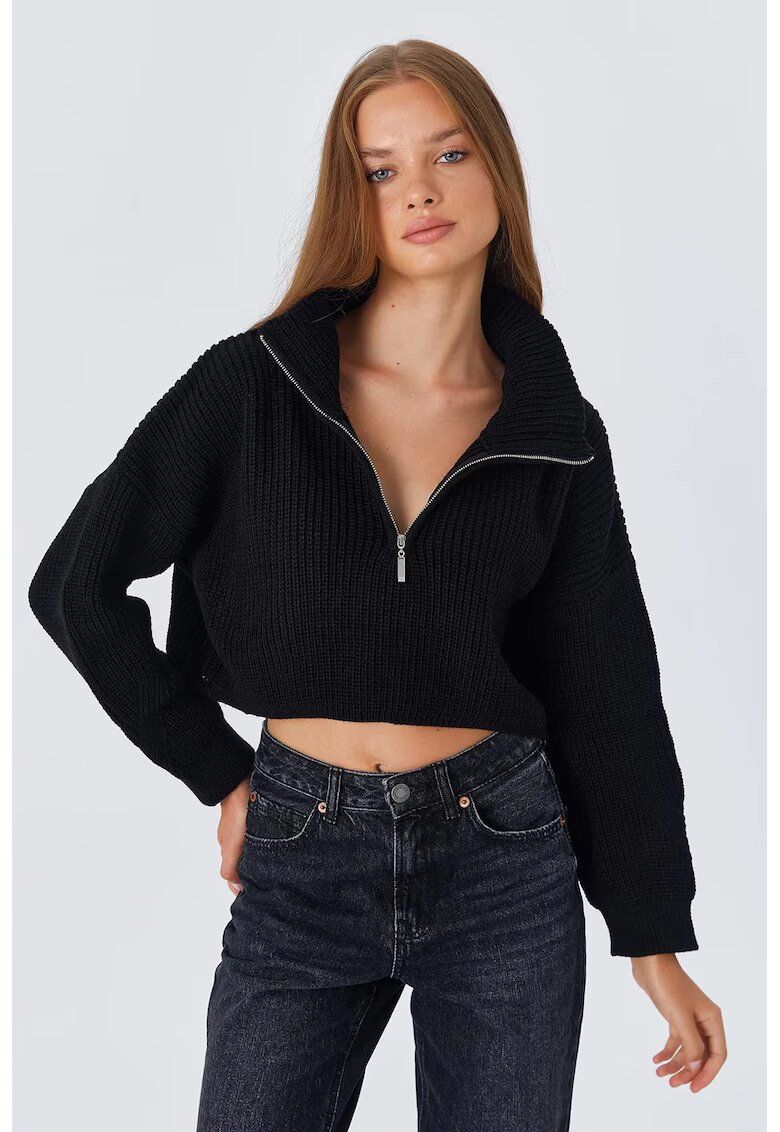 Mixray Pulover dama - Negru - Tricot -