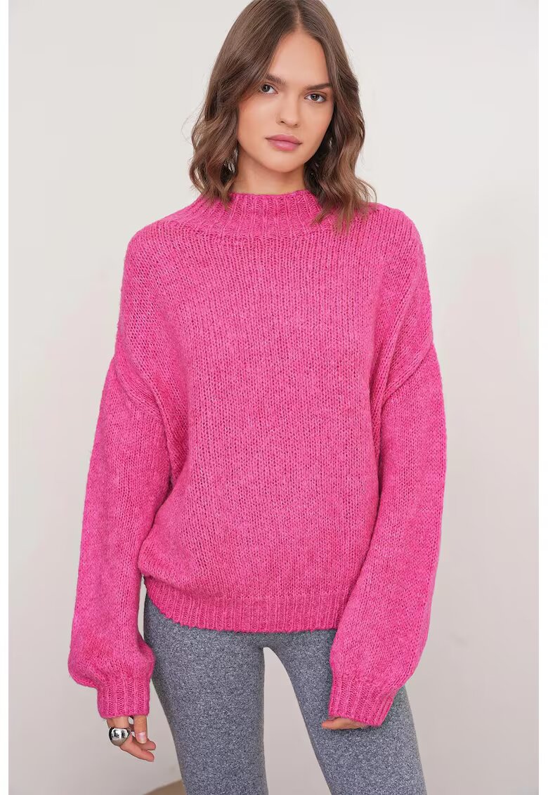 Mixray Pulover dama - Roz neon - Tricot -