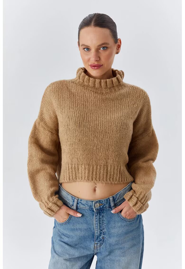 Mixray Pulover dama - Scurt - Tricot - Bronz -