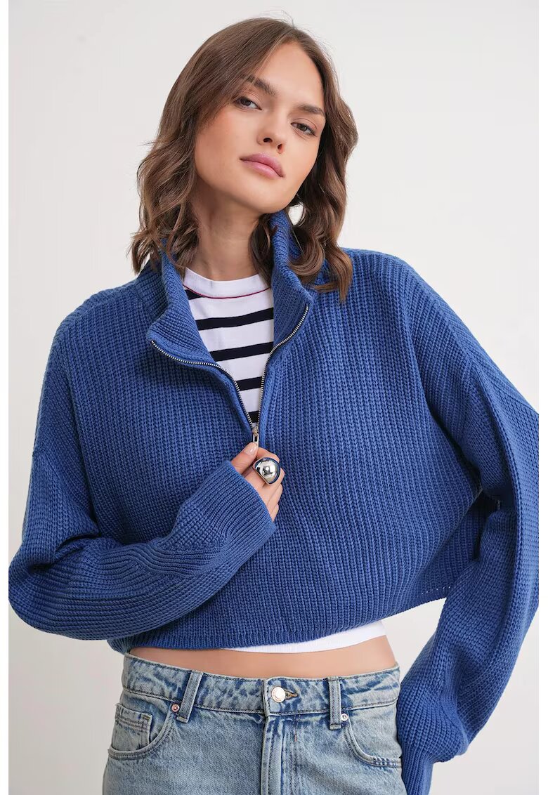 Mixray Pulover dama - Tricot - Albastru -