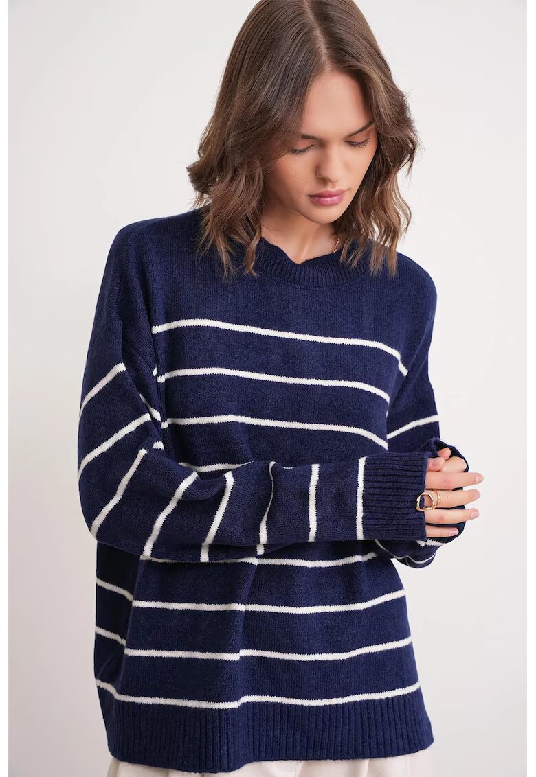 Mixray Pulover dama - tricot - albastru marin -