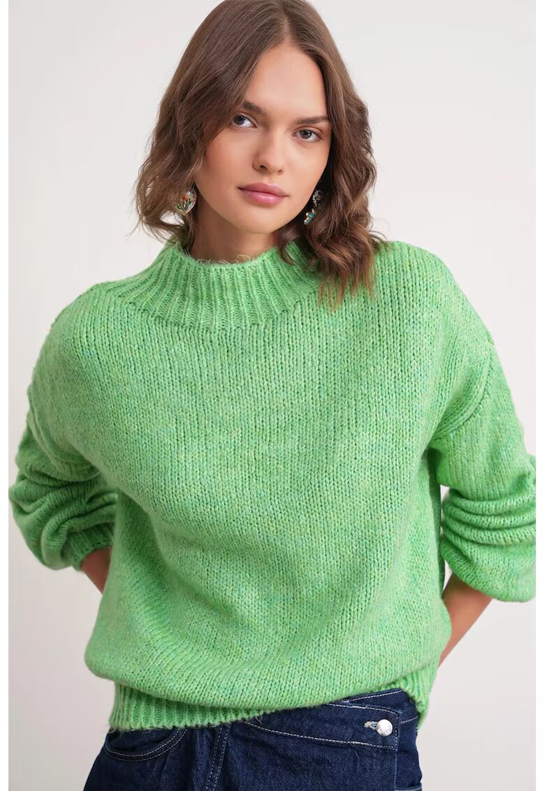 Mixray Pulover dama - Verde Tricot - Verde