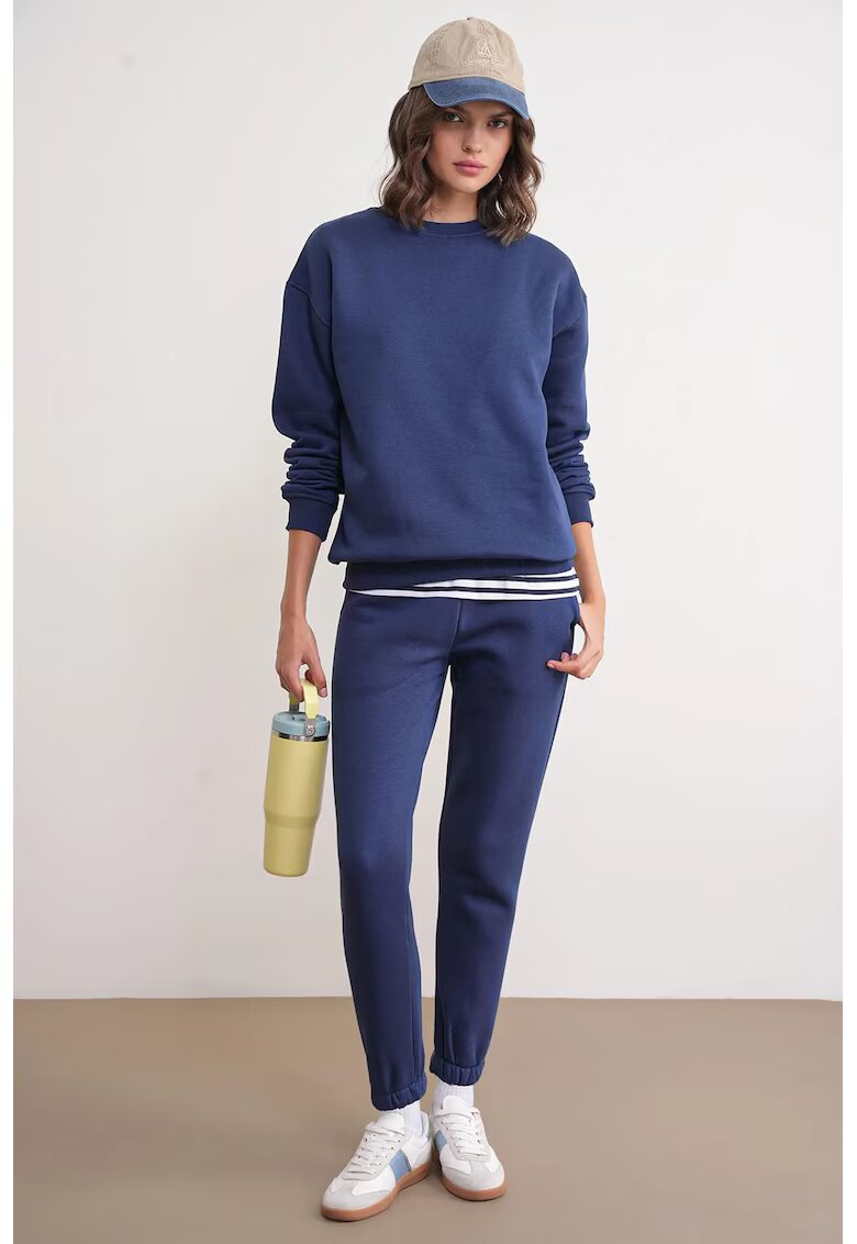 Mixray Set din doua piese - Bluza de Trening si Pantaloni de Jogging - Albastru marin - Jerseu