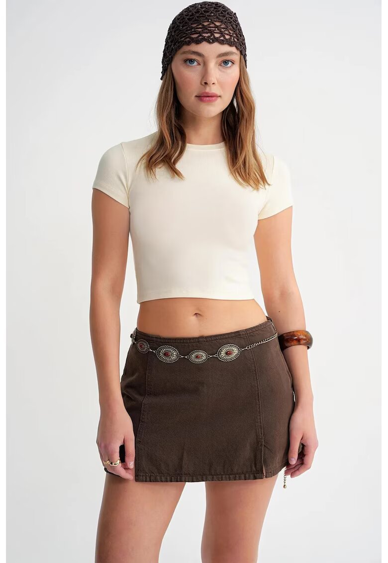 Mixray Tricou tricotat dama galben