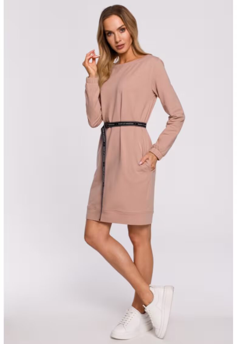 MOE Rochie cu curea reglabila - - Roz prafuit