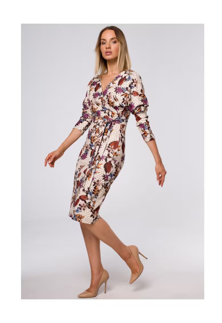 MOE Rochie cu top plic si imprimeu - model 2