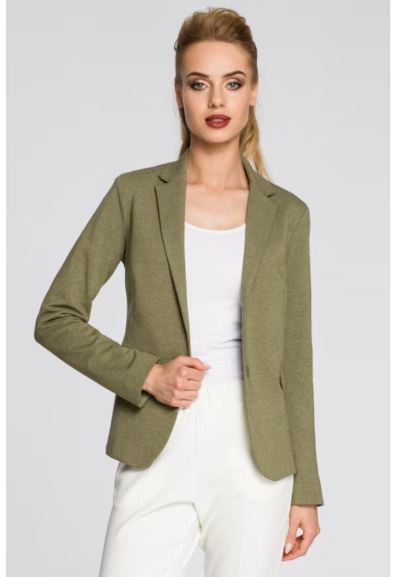 MOE Sacou cambrat - inchis cu nasture - - Verde