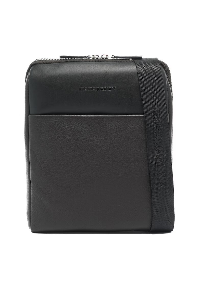 Momo Design Geanta crossbody de piele 37943 - Negru/Coniac