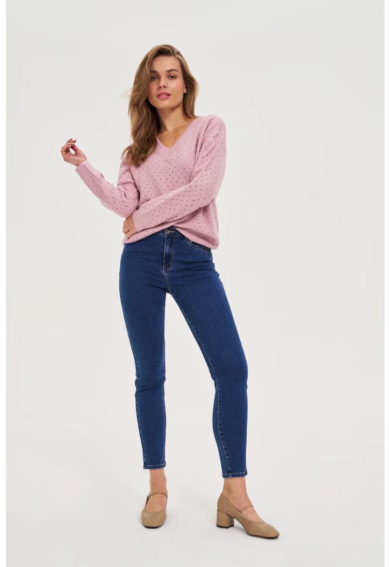 MOODO Blugi skinny bleumarin - Bleumarin