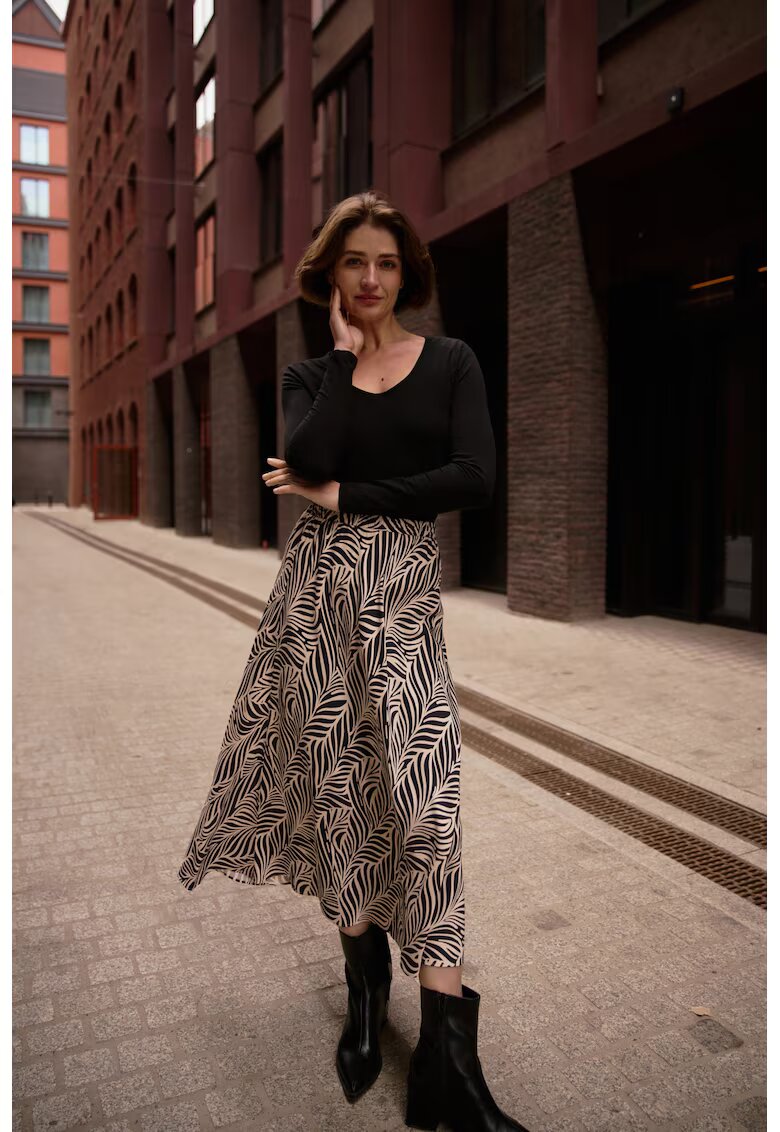 MOODO Bluza din bumbac neagra - Negru