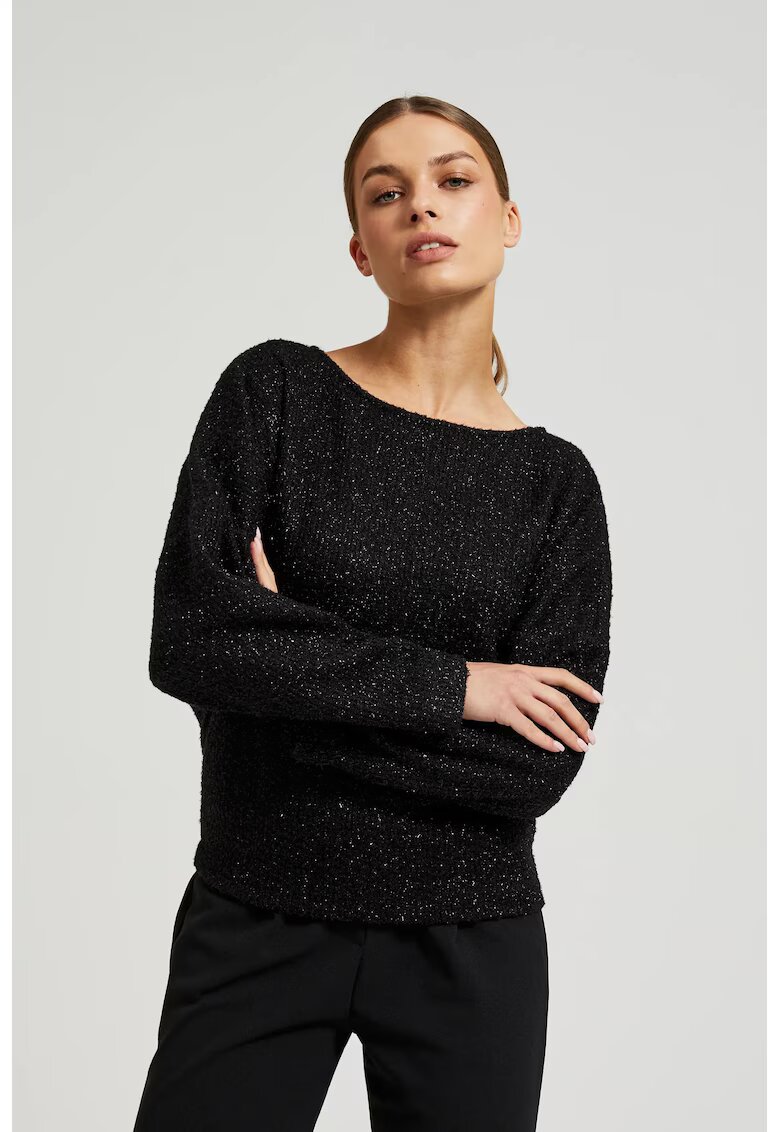 MOODO Bluza stralucitoare Z-TS-4532 - Negru