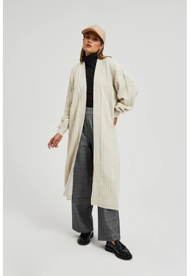 MOODO Cardigan Lung Bej - Bej