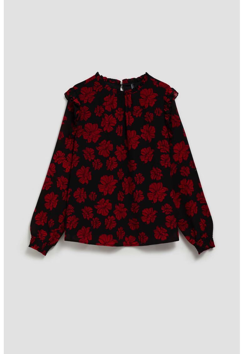 MOODO cu model floral - neagră - mărime - Negru