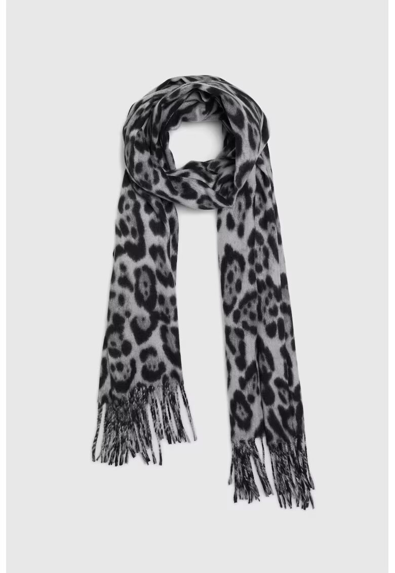 MOODO Esarfa - gri - poliester - animal print