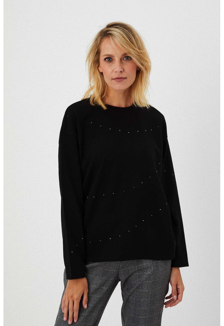 MOODO Hanorac negru - cu cristale - 86764 - Negru