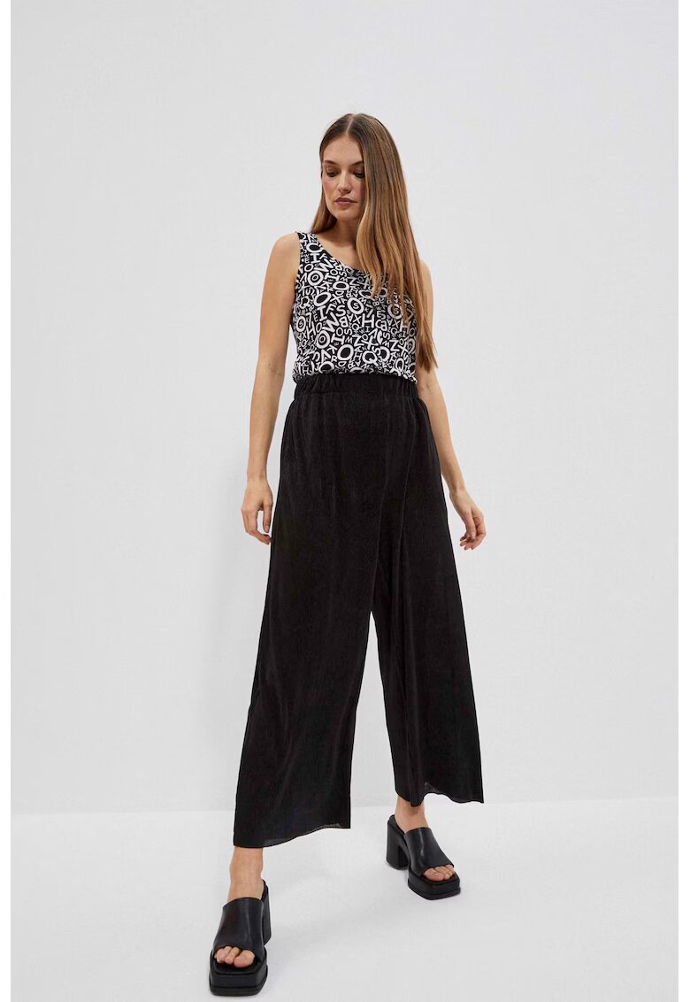 MOODO Pantaloni dama - Poliester - Negru - Negru