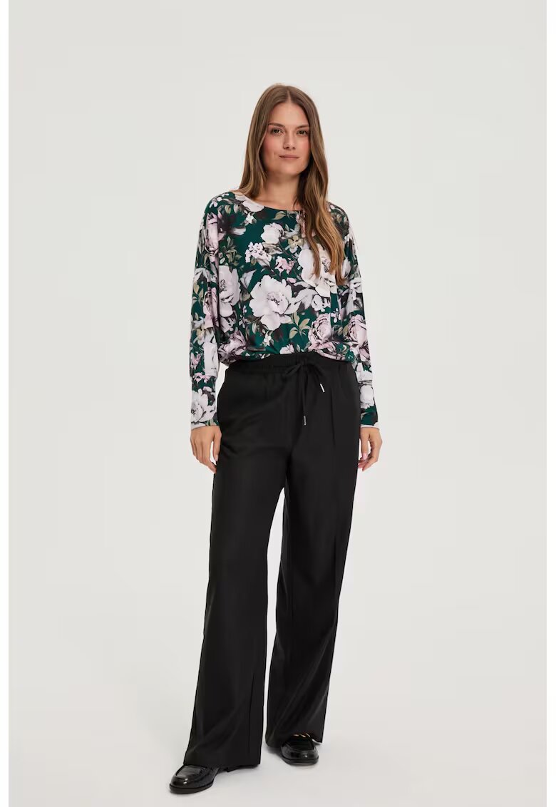 MOODO Pantaloni Negri Stil Larg - Negru